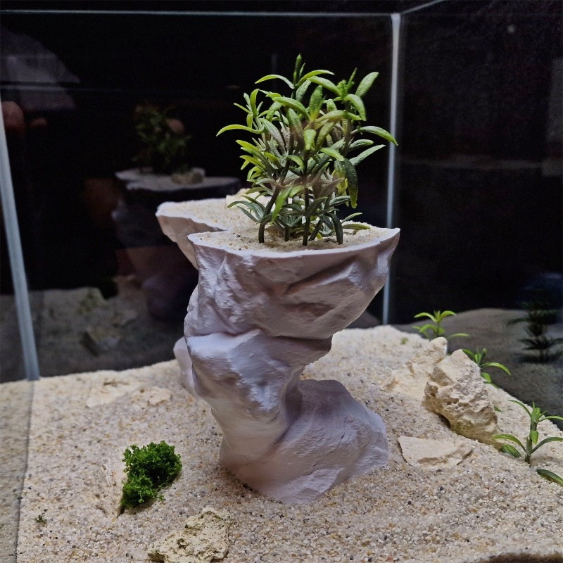 Aquarium Planted Tank Soil - 水槽用3Dプリント植栽バスケット、水耕栽培サポート、アクアスケープ装飾、土壌隔離ベース、汎用家庭用魚タンクアクセサリー