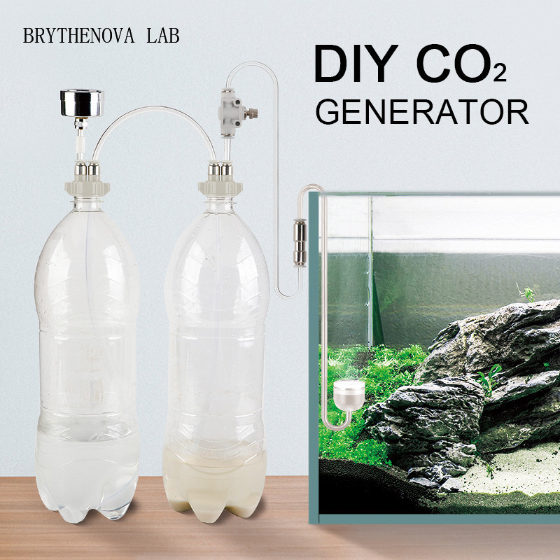 Planted Aquarium Tank Kit - CO2発生器 水槽用CO2システムキット 発生器バルブボトル 反応装置 水槽用モスプラント用