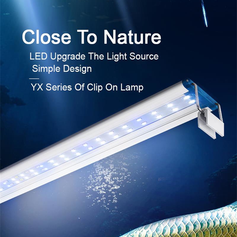 Aquarium Planted Tank Light - 防水クリップ付きランプ拡張可能水槽用水槽用スーパースリムled水槽照明水生植物ライト