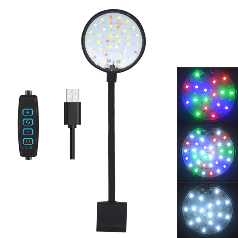 Aquarium Planted Tank Light - USB水槽LEDランプ水槽ライト装飾水生植物複数モード調光可能明るさフルスペクトルミニクリップライト5V