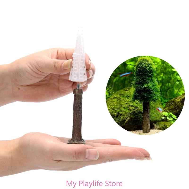 Planted Aquarium Mini - 水族館の苔の装飾、植物ホルダー、あなた自身のミニ木の作成、森の風景、水生植物の成長