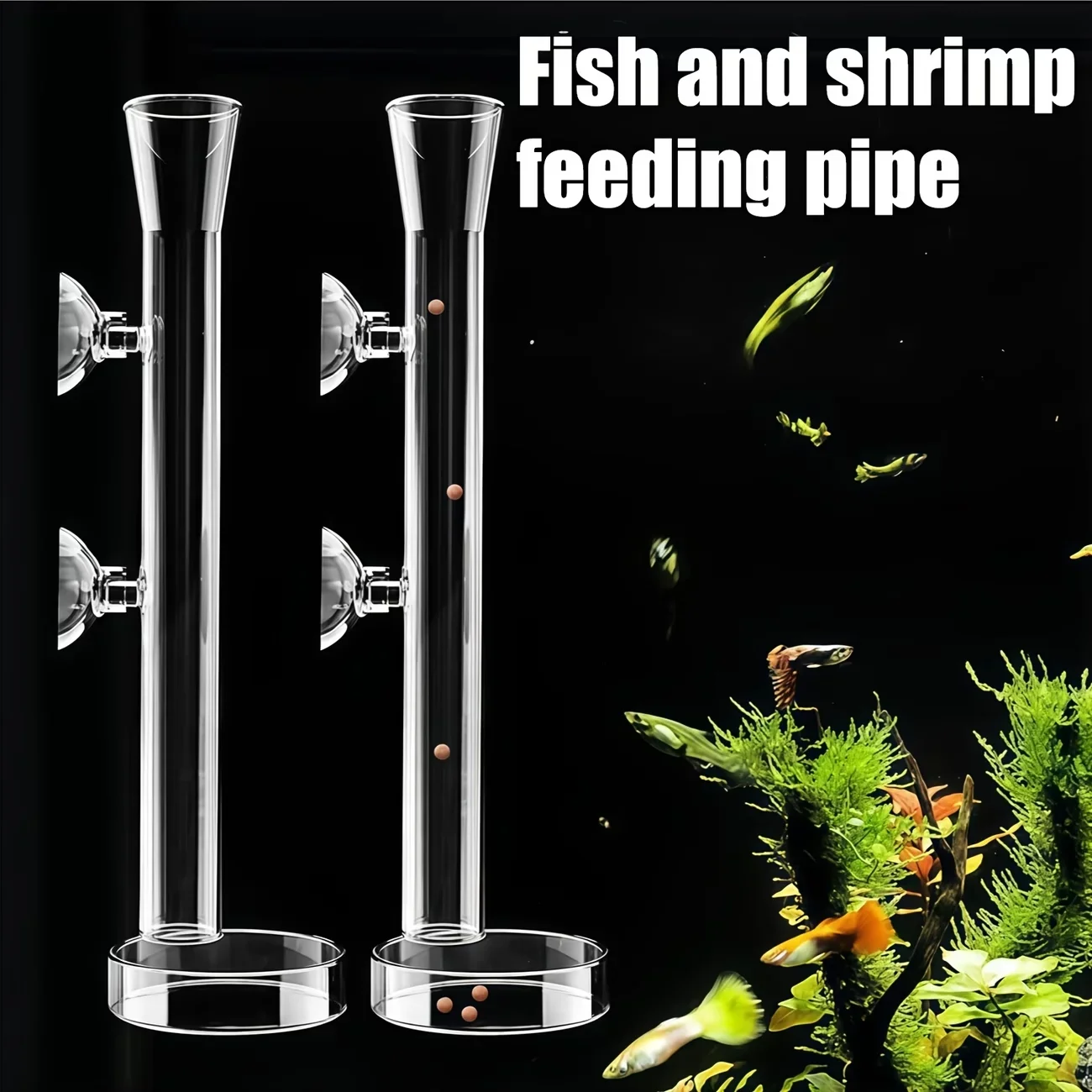 Planted Aquarium Youtube - 最高品質の水槽用ガラス製給餌チューブ＆エビ皿セット - クリスタルレッドシュリンププラント用のベル型ホウケイ酸ガラス製フィーダー