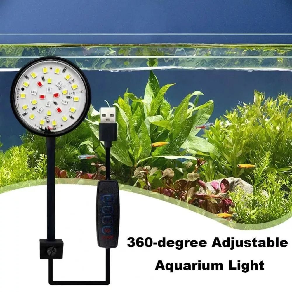 Planted Aquarium Mini - 新しいミニ水槽クリップランプ 5/7 ワット LED 調整可能な水族館植物ライト 360