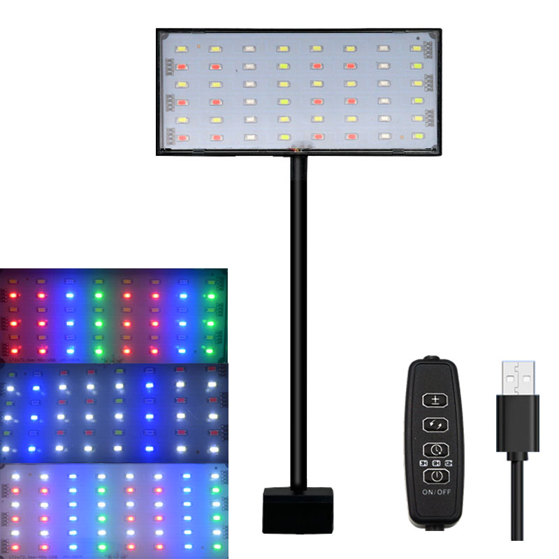 Aquarium Planted Tank Light - 水槽用フルスペクトルLEDライト、サイクルタイマー付き、3色調整、明るさ調整可能、水草育成ランプ