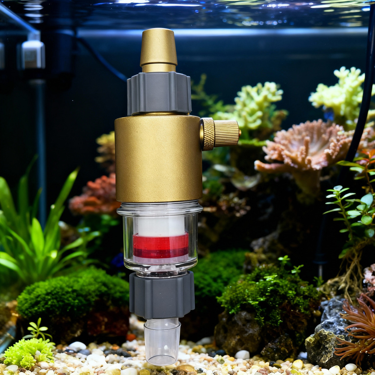 Planted Aquarium Products - QANVEE外部CO2ディフューザーアトマイザー水槽アクセサリー魚タンク魚鉢釣り用品シリンダーCO2機器製品プラント