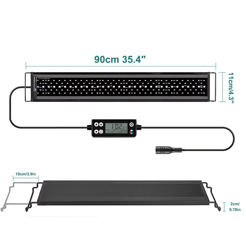 Aquarium Planted Tank Light - SIROKA SRK-YFT 90cm フルスペクトルLED水槽ライト 魚タンク、サンゴ、水生植物用 WRGB発光