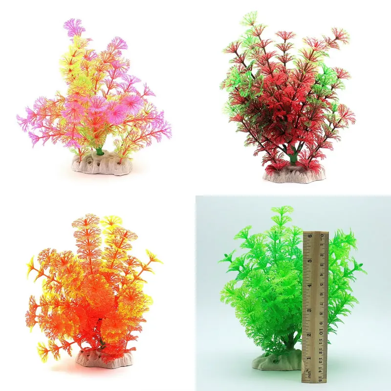 Planted Aquarium Mini - 人工水槽用植物 ココナッツの木 ミニツリー 魚水槽 ペット水槽の装飾用 各種スタイル
