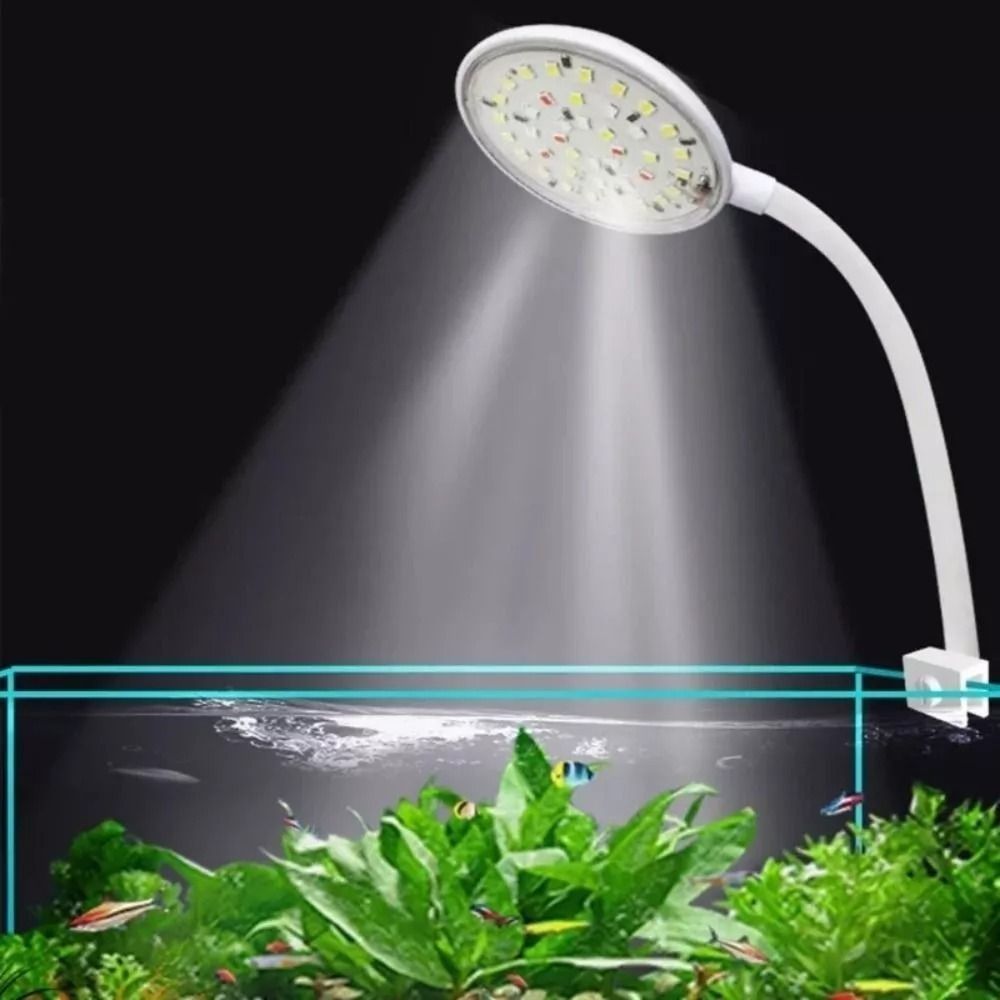 Planted Aquarium Mini - 調整可能な水族館の植物ライト,ミニ水槽クリップランプ,リビングルーム,360度回転,LED, 5 w,7w,新品