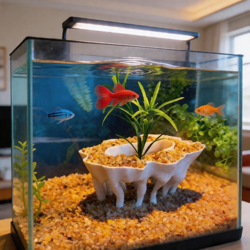 Planted Aquarium Media - 3Dプリントされた木の根の形をした水槽用植物、植木鉢も水槽の装飾として使用可能