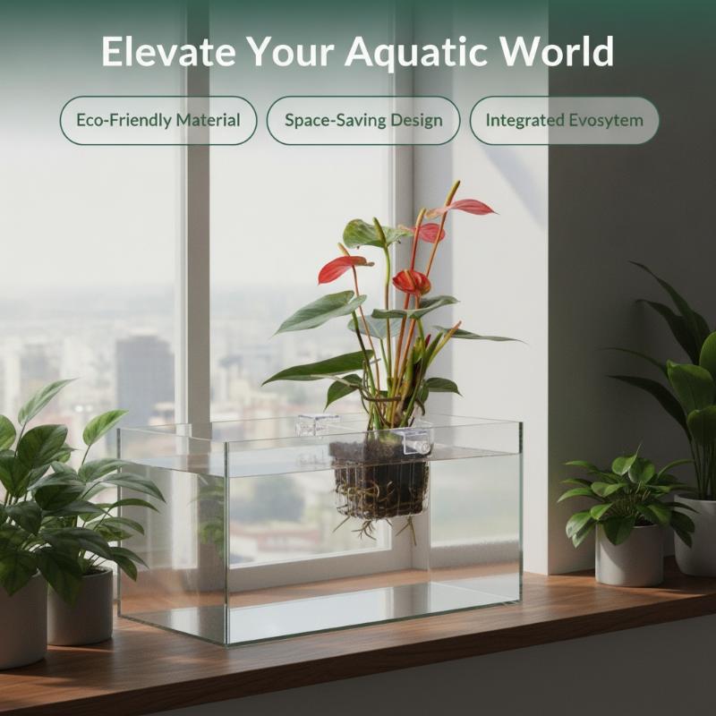 水槽用クリア吊り下げ式水耕栽培ポット 簡単設置 アクアリウム - Aquarium Plant Easy To Grow のレビューと価格