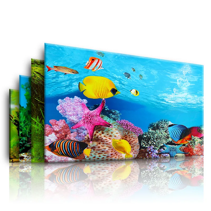 水族館の背景 3d ステッカーポスター水槽水族館の背景アクセ - Planted Aquarium Aquascape のレビューと価格