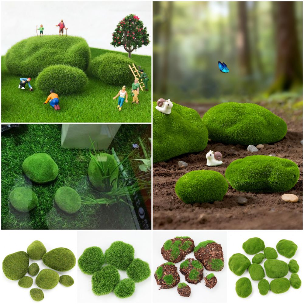 2/4/6/10 個グリーン人工苔石マイクロ風景植毛フォーム - Planted Aquarium Mini のレビューと価格