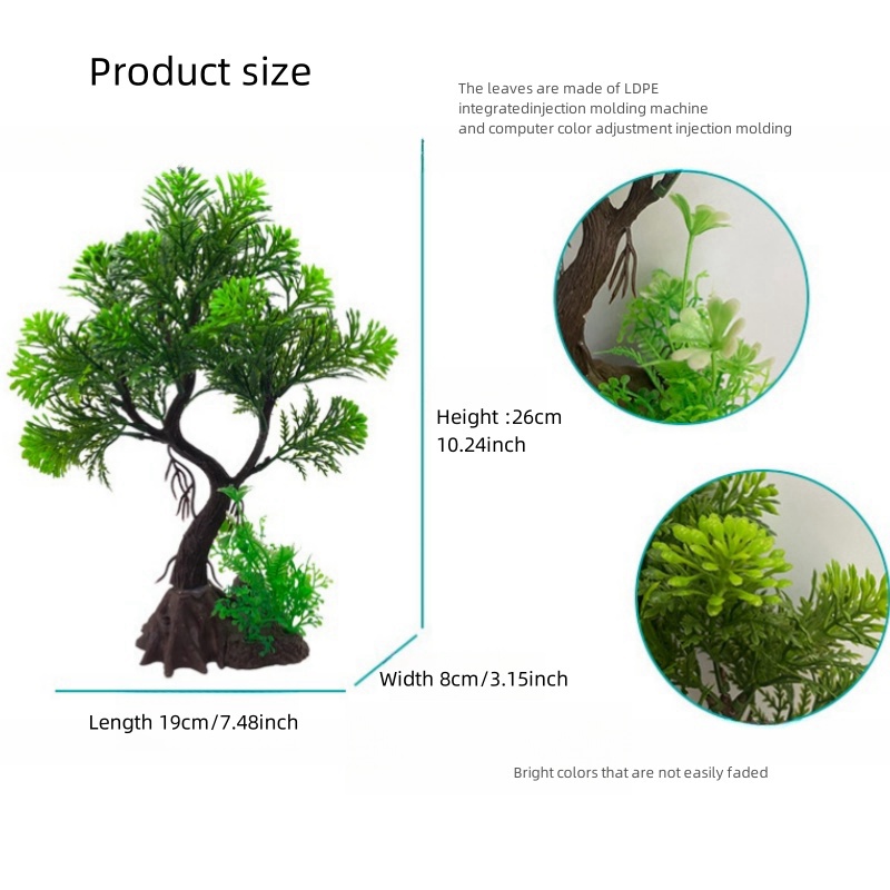 装飾的な人工植物,木,DIY,魚のタンク,イスラムの植物の草 - Planted Aquarium Media のレビューと価格