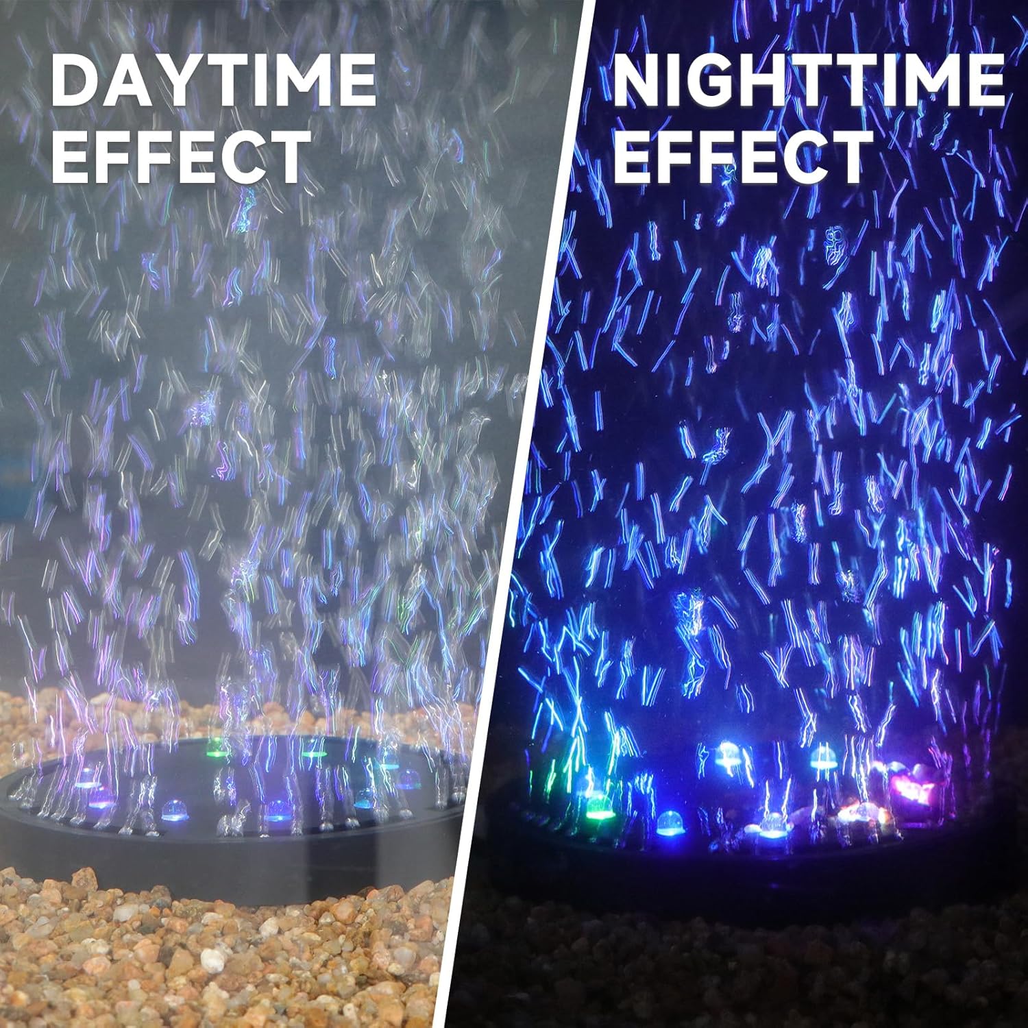 水槽用バブルライト 9/12 LED、水中エアストーンランプ - Aquarium Lily Pipe のレビューと価格