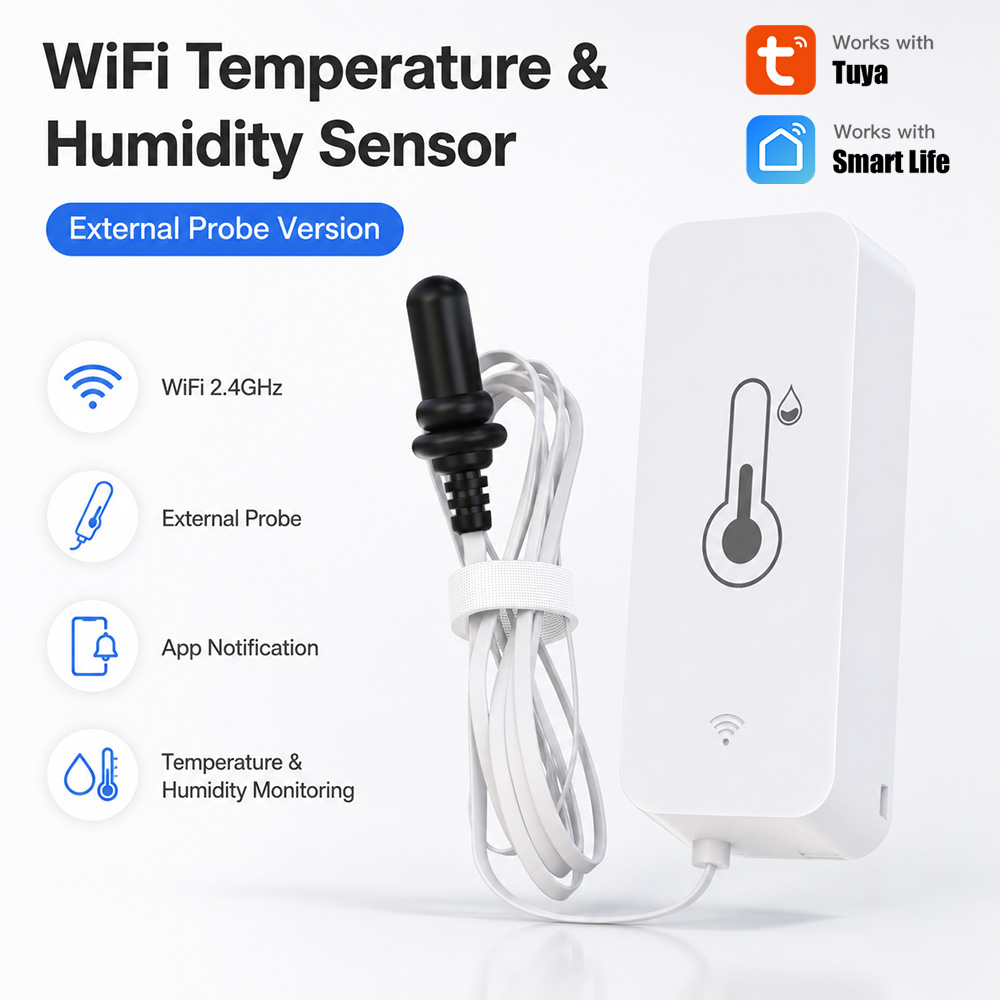 Tuya WiFi 温度湿度センサー 外部プローブ付き スマ - Aquarium Plant のレビューと価格