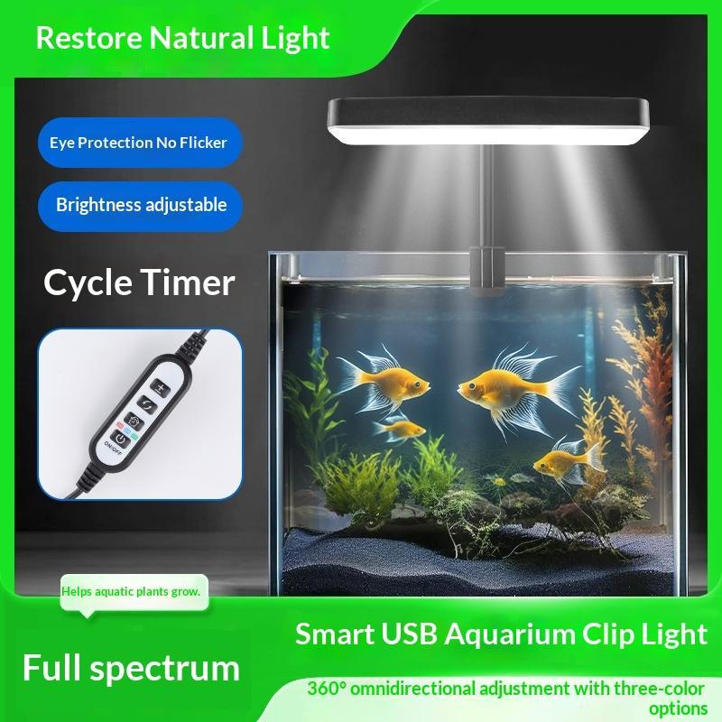 【HG】LED防水水槽ライト 360度調整可能角度 タイマー - Aquarium Planting のレビューと価格