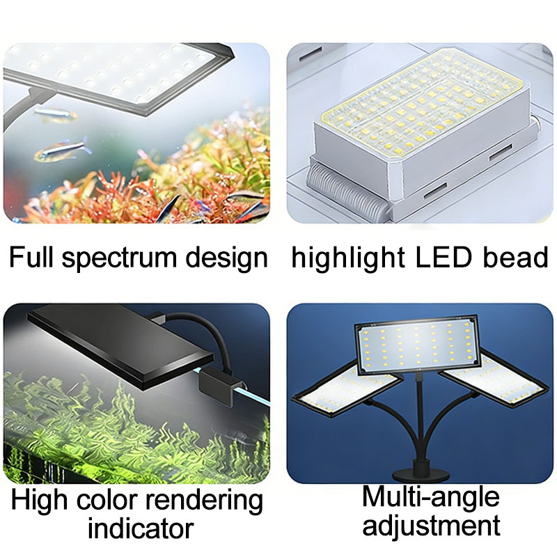 水槽用フルスペクトルLEDライト、サイクルタイマー付き、3色 - Aquarium Planted Tank Light のレビューと価格