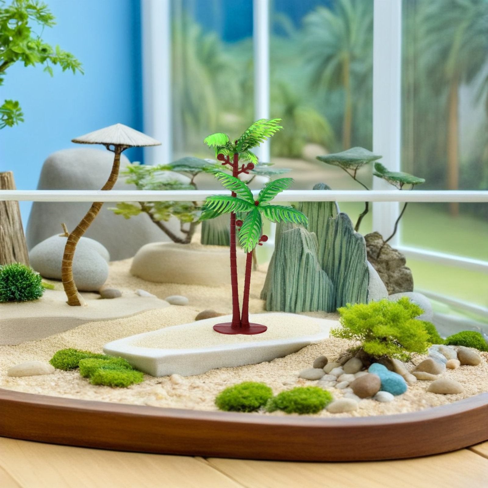 15個入りリアルなミニココナッツパームツリー人工プラスチック - Planted Aquarium Mini のレビューと価格