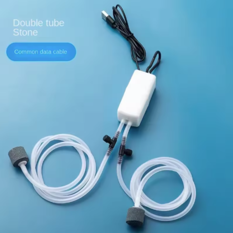 ミニ水槽エアポンプキット エアストーン付き USB給電式 静 - Aquarium Lily Pipe のレビューと価格