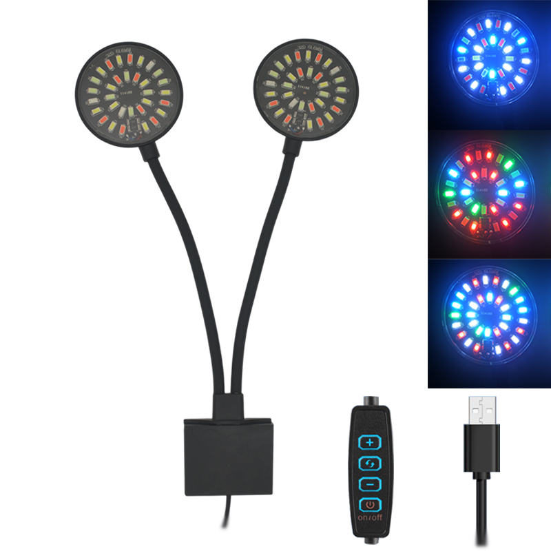 USB 水族館 LED ライト水槽クリップランプフルスペクト - Aquarium Planted Tank Light のレビューと価格