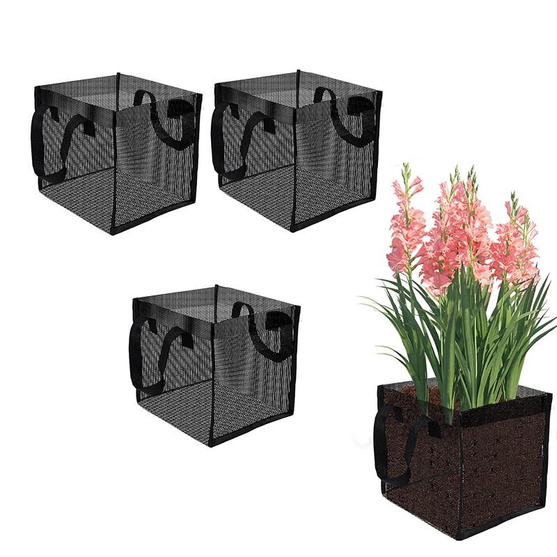 4 個ブラックメッシュ池植栽バスケット正方形ラウンド PVC - Aquarium Planting のレビューと価格