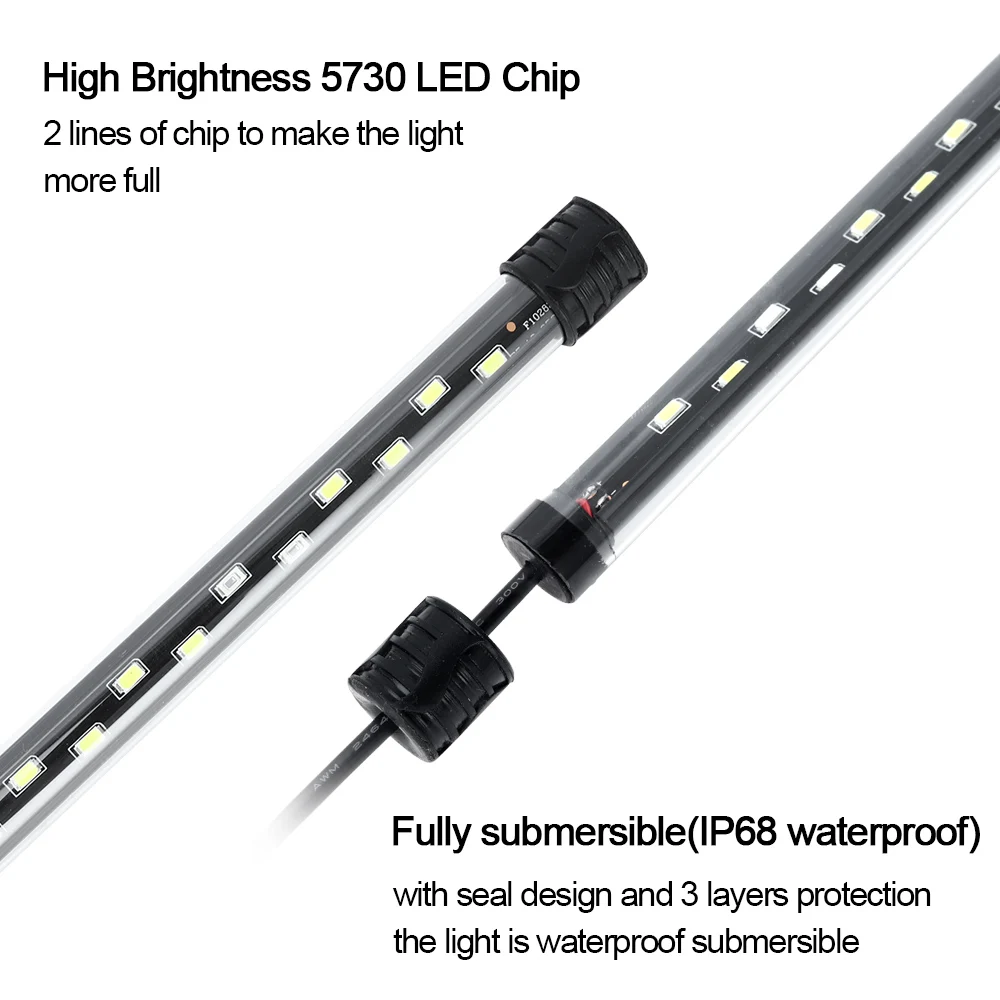 防水LED水族館植物成長ランプ,水槽ライト,水中水族館ライト - Aquarium Planted Tank Light のレビューと価格
