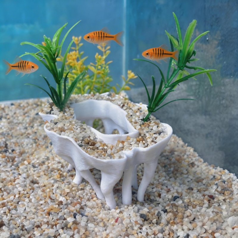 3Dプリントされた木の根の形をした水槽用植物、植木鉢も水槽の - Planted Aquarium Media のレビューと価格