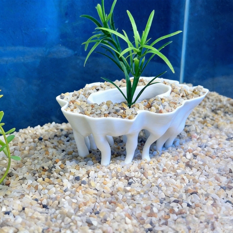 3Dプリントされた木の根の形をした水槽用植物、植木鉢も水槽の - Planted Aquarium Media のレビューと価格