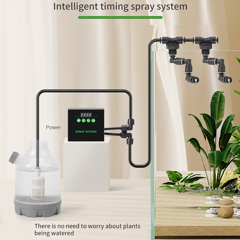 水植物水族館熱帯雨林水槽植物タイミングスプレーヤー爬虫類加湿 - Planted Aquarium Tank Kit のレビューと価格